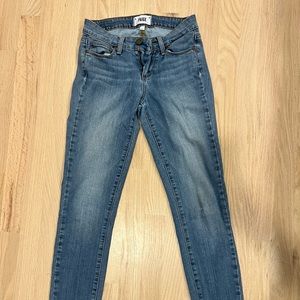 Paige blue jeans size 24 skinny leg ankle